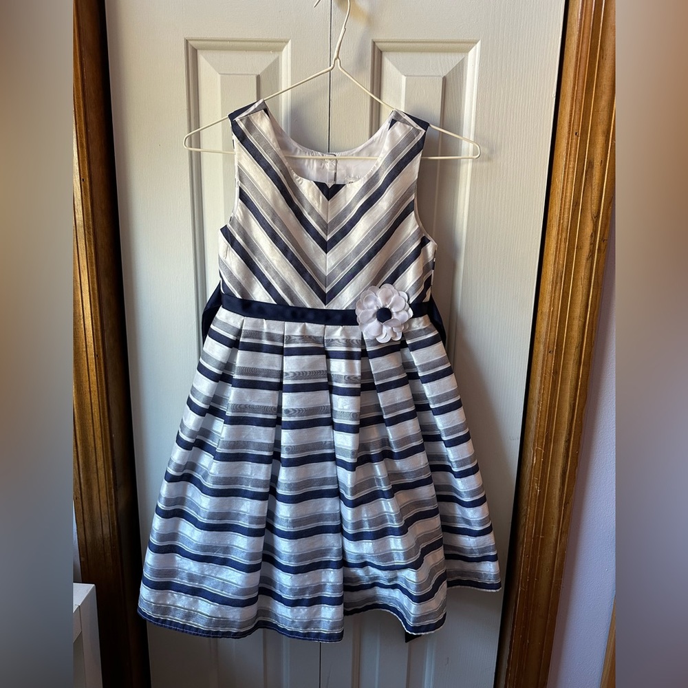 Jona Michelle blue and white striped dress